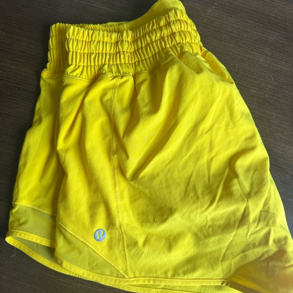 Lululemon Athletica Vibrant Yellow Shorts